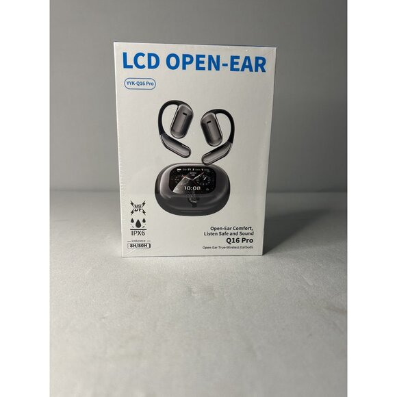 LCD Open-Ear Q16 Pro Earbuds Ergonomic Design IPX6 Waterproof Bluetooth Wireless - Picture 1 of 4